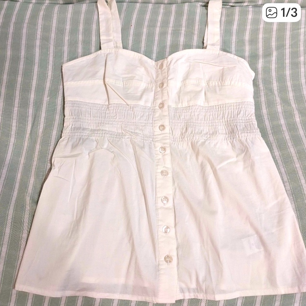 Guess White Tank Top women's size medium